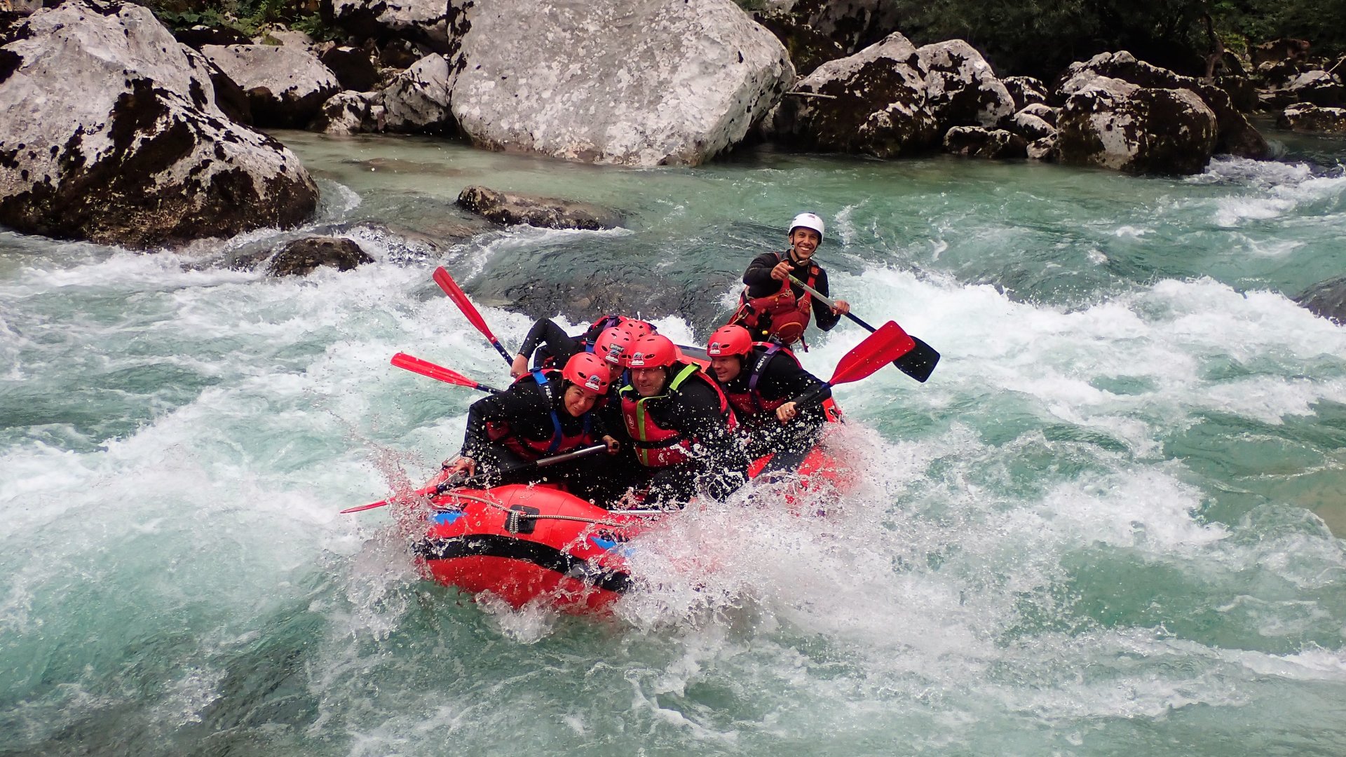 Autumn team-building rafting in Slovenia
