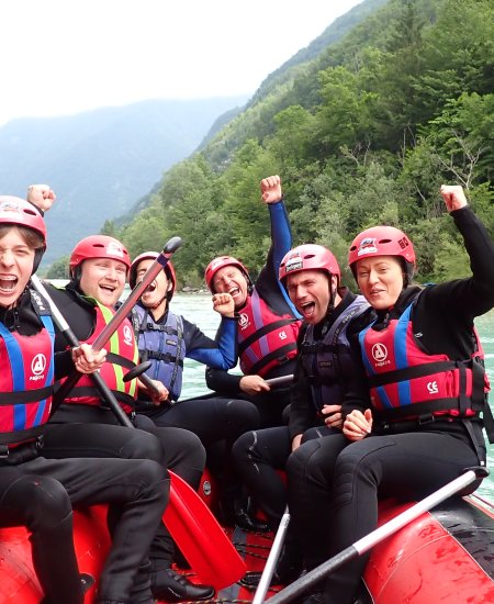 Classic rafting on the Soča River