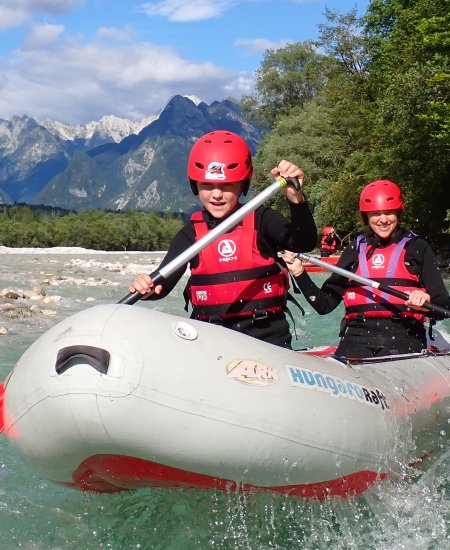 Whitewater canoeing on the Soča River