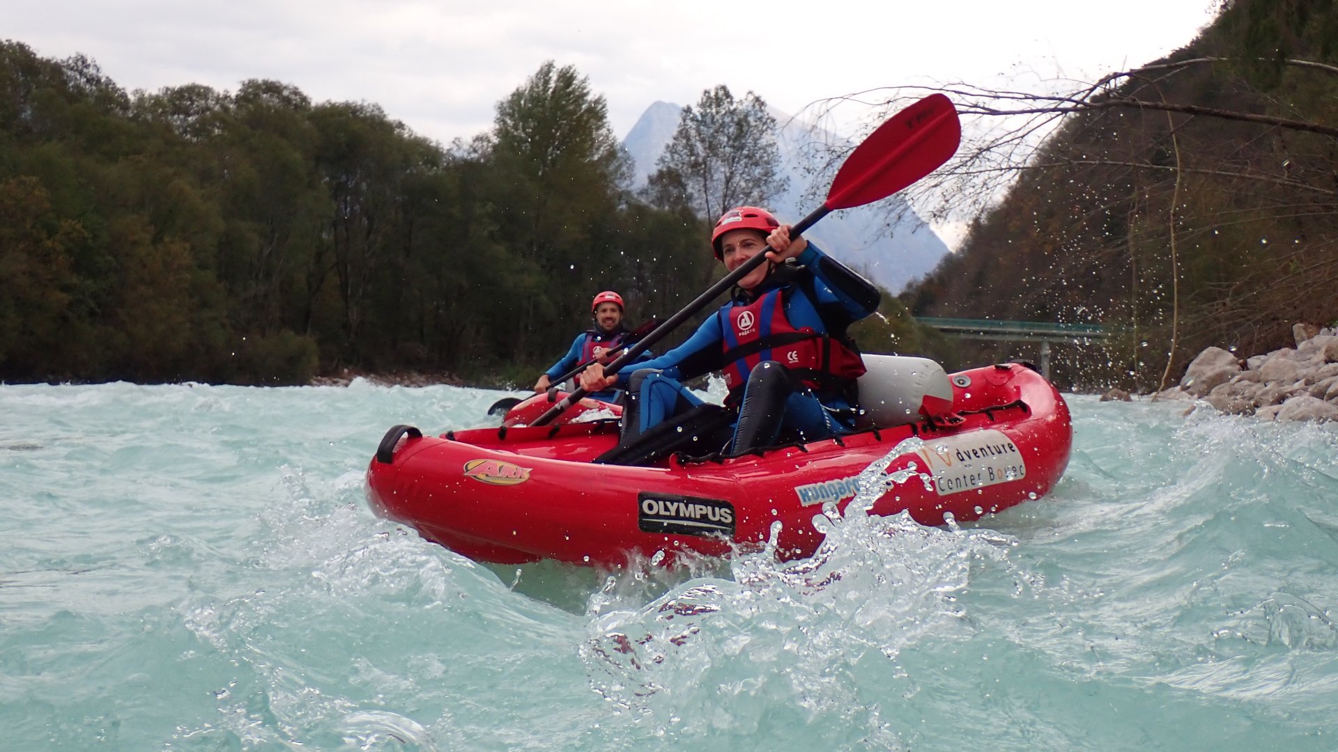 White-water Kayaking on the Soča River in Slovenia