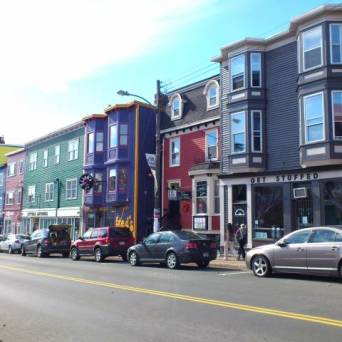 a car parked on a city street